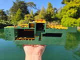 Miniature HO-Scale COLOR World Jungle Navigation Theme Park Attraction Cruise building 1/87
