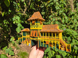 Small Miniature N-Scale COLOR Jungle Navigation Theme Park Attraction Cruise building 1/160