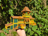 Small Miniature N-Scale COLOR Jungle Navigation Theme Park Attraction Cruise building 1/160