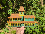 Small Miniature N-Scale COLOR Jungle Navigation Theme Park Attraction Cruise building 1/160