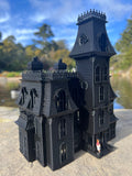 Black O-Scale Miniature #37 Addams Family Mansion Wednesday Victorian House Built