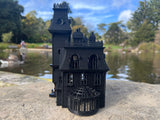 Black O-Scale Miniature #37 Addams Family Mansion Wednesday Victorian House Built