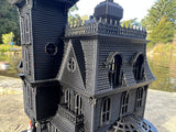 Black O-Scale Miniature #37 Addams Family Mansion Wednesday Victorian House Built