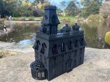 Black O-Scale Miniature #37 Addams Family Mansion Wednesday Victorian House Built