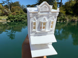 Miniature N-Scale Victorian World Main Street Confectionery 3 Shop Assembled White 1:160 by Gold Rush Bay