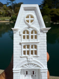 Miniature HO-Scale Victorian World Main Street Emporium Shop 2 Assembled White 1:87 by Gold Rush Bay