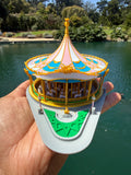 Custom COLOR King Carousel Fantasy Miniature Z-Scale 1:220 fits Fantasy Magic Kingdom Theme Park land layouts