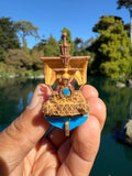 Miniature HO-Scale COLOR Peter Pan Hook Pirate Ship with Seating Theme Park