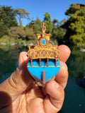 Miniature HO-Scale COLOR Peter Pan Hook Pirate Ship with Seating Theme Park