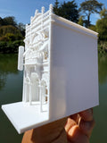 Miniature N-Scale Victorian World Main Street Arcade Building Assembled White 1:160 by Gold Rush Bay