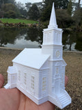 Small Miniature White N-Scale Stars Hollow Church Victorian Built Assembled