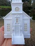 Small Miniature White N-Scale Stars Hollow Church Victorian Built Assembled