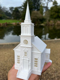 Miniature White HO-Scale Stars Hollow Church Victorian Built Assembled