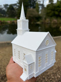 Miniature White HO-Scale Stars Hollow Church Victorian Built Assembled