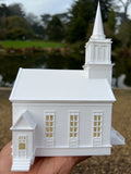 Miniature White HO-Scale Stars Hollow Church Victorian Built Assembled