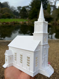 Miniature White HO-Scale Stars Hollow Church Victorian Built Assembled