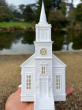 Miniature White HO-Scale Stars Hollow Church Victorian Built Assembled