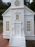 Miniature White HO-Scale Stars Hollow Church Victorian Built Assembled