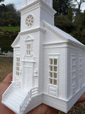 Miniature White HO-Scale Stars Hollow Church Victorian Built Assembled