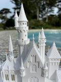 Miniature Neuschwanstein Sleeping Castle Miniature #40 White HO-Scale Fantasy Theme Beauty!