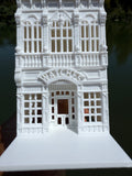 Miniature N-Scale Victorian World Main Street Watches Building Assembled White 1:160 by Gold Rush Bay Theme Park