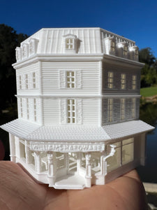 Small Miniature White N-Scale Stars Hollow Luke’s Diner Williams Hardware Store Victorian Built Assembled