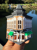 Small COLOR Miniature N-Scale Stars Hollow Taylor Doose’s Corner Market Victorian Built Assembled