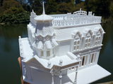 Miniature N-Scale Victorian World Main Street Emporium 3 Shop Assembled White 1:160 by Gold Rush Bay