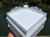 Miniature N-Scale Victorian World Main Street Emporium 3 Shop Assembled White 1:160 by Gold Rush Bay