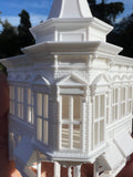 Small Miniature White N-Scale Stars Hollow Doose’s Corner Market Victorian Built Assembled