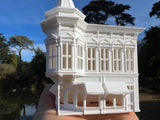 Miniature White HO-Scale Stars Hollow Doose’s Corner Market Victorian Built Assembled