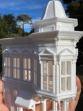 Miniature White HO-Scale Stars Hollow Doose’s Corner Market Victorian Built Assembled