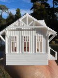 Small Miniature White N-Scale Stars Hollow Miss Patty’s Ballet School Barn Built Assembled