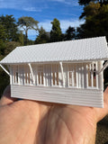 Miniature White HO-Scale Stars Hollow Miss Patty’s Ballet School Barn Built Assembled