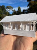 Small Miniature White N-Scale Stars Hollow Miss Patty’s Ballet School Barn Built Assembled