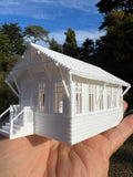 Miniature White HO-Scale Stars Hollow Miss Patty’s Ballet School Barn Built Assembled