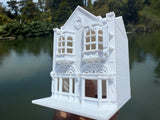 Miniature N-Scale Victorian World Main Street Uptown Jewelers2 Shop Assembled White 1:160 by Gold Rush Bay