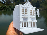 Miniature N-Scale Victorian World Main Street Uptown Jewelers2 Shop Assembled White 1:160 by Gold Rush Bay