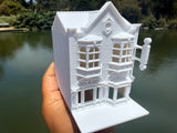 Miniature N-Scale Victorian World Main Street Uptown Jewelers2 Shop Assembled White 1:160 by Gold Rush Bay