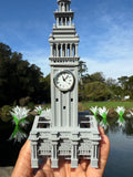 Miniature Working Clock Tower N (1/160) Scale for train models Gray