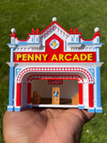 COLOR HO-Scale Victorian Main Street Penny Arcade Shop Train Layout 1:87