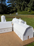 Miniature White HO-Scale Yellowstone Barns Built Assembled Old West #11