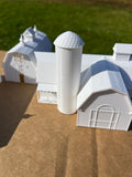 Miniature White HO-Scale Yellowstone Barns Built Assembled Old West #11