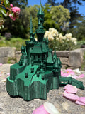 Miniature Emerald Green Castle  N-Scale Built Assembled Fantasy #11 Wizard of Oz