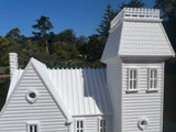Miniature Small White N-Scale Beetlejuice Maitland House Classic Victorian Mansion Built Assembled