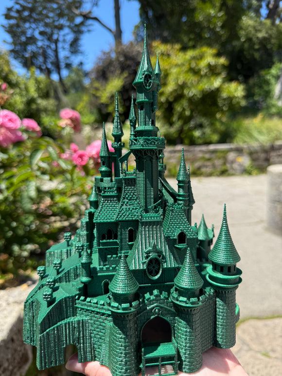 Miniature Emerald Green Castle  N-Scale Built Assembled Fantasy #11 Wizard of Oz