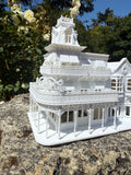 Miniature N-Scale Victorian World Main Street Uptown Jewelers1 Shop Assembled White 1:160 by Gold Rush Bay