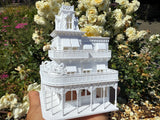 Miniature N-Scale Victorian World Main Street Uptown Jewelers1 Shop Assembled White 1:160 by Gold Rush Bay