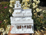 Miniature N-Scale Victorian World Main Street Uptown Jewelers1 Shop Assembled White 1:160 by Gold Rush Bay
