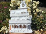 Miniature N-Scale Victorian World Main Street Uptown Jewelers1 Shop Assembled White 1:160 by Gold Rush Bay